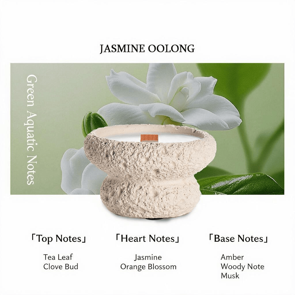 Harlven Nightfall White Noise Candle – Crackling Wooden Wick Soy Candle for Bedtime Relaxation & a Calming Sleep Ritual - Jasmine & Lilac - image 1