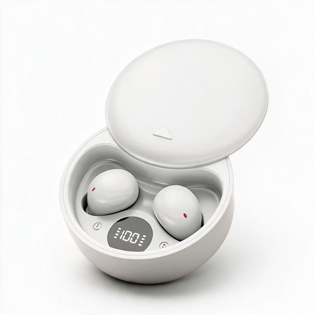 Harlven Wireless Sleep Earbuds – Noise-Reducing Bluetooth Earphones with Hi-Fi Sound & Long Battery Life - White - image 2