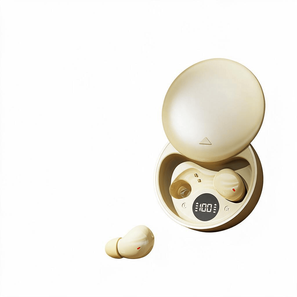 Harlven Wireless Sleep Earbuds – Noise-Reducing Bluetooth Earphones with Hi-Fi Sound & Long Battery Life - Beige - image 1