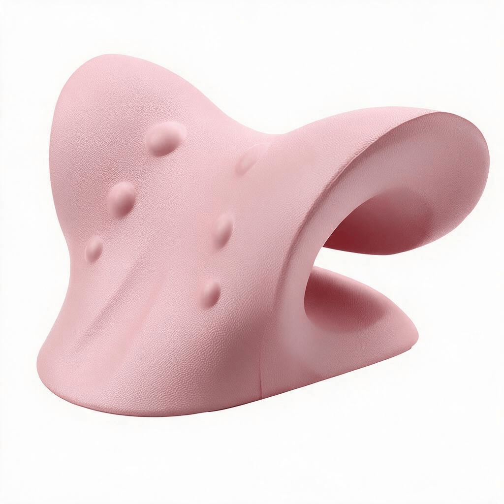 Harlven Ergonomic Neck Support Pillow – C-Shaped Memory Foam Pillow for Better Sleep, Relaxation & Comfortable Posture Support - Light Pink - image 2