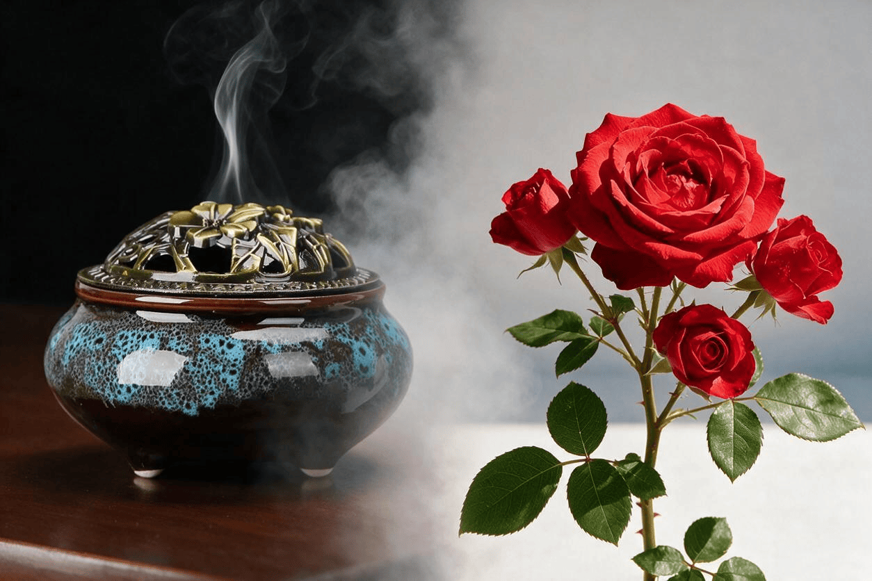 Harlven Sandalwood Incense Cones – Natural Aromatherapy for Meditation, Relaxation & Sleep Rituals, Fresh Air Home Fragrance - Rose (200 pcs) - image 2