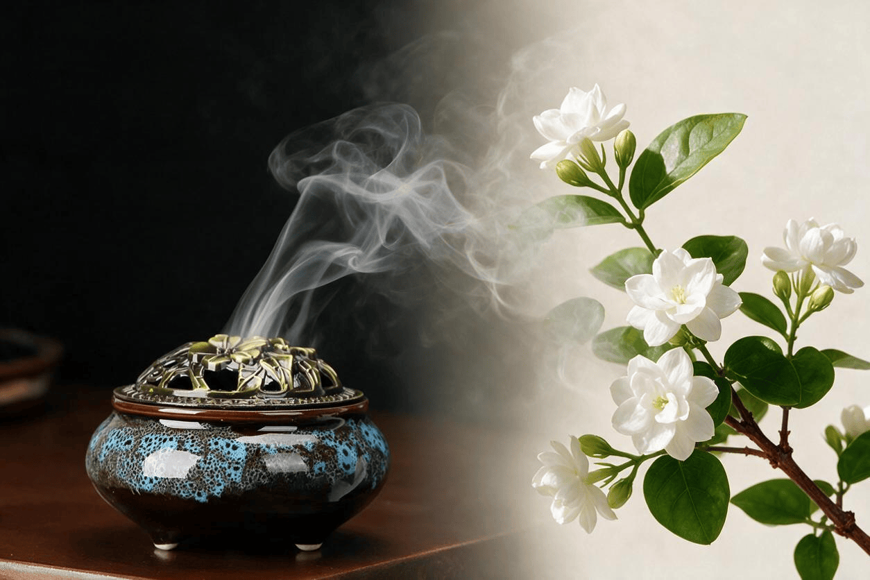 Harlven Sandalwood Incense Cones – Natural Aromatherapy for Meditation, Relaxation & Sleep Rituals, Fresh Air Home Fragrance - Jasmine (200 pcs) - image 1
