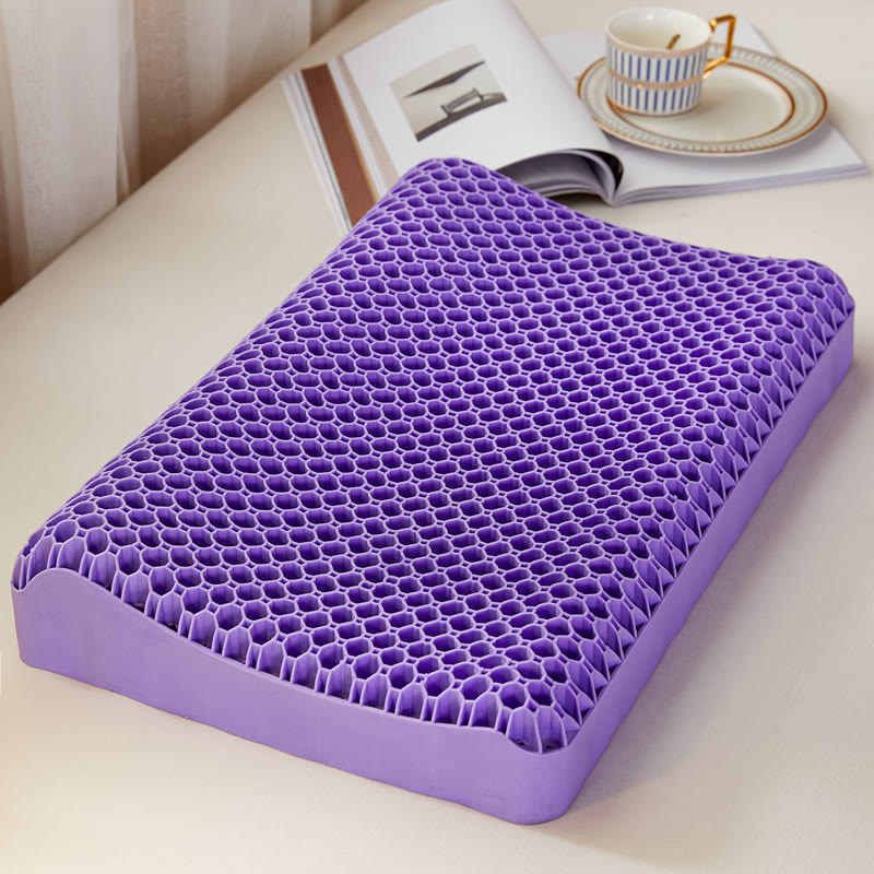 Cooling TPE Pillow for Hot Sleepers, Breathable Waterproof Neck Support Pillow with Washable Gel Grid Design for Better Sleep - image 2