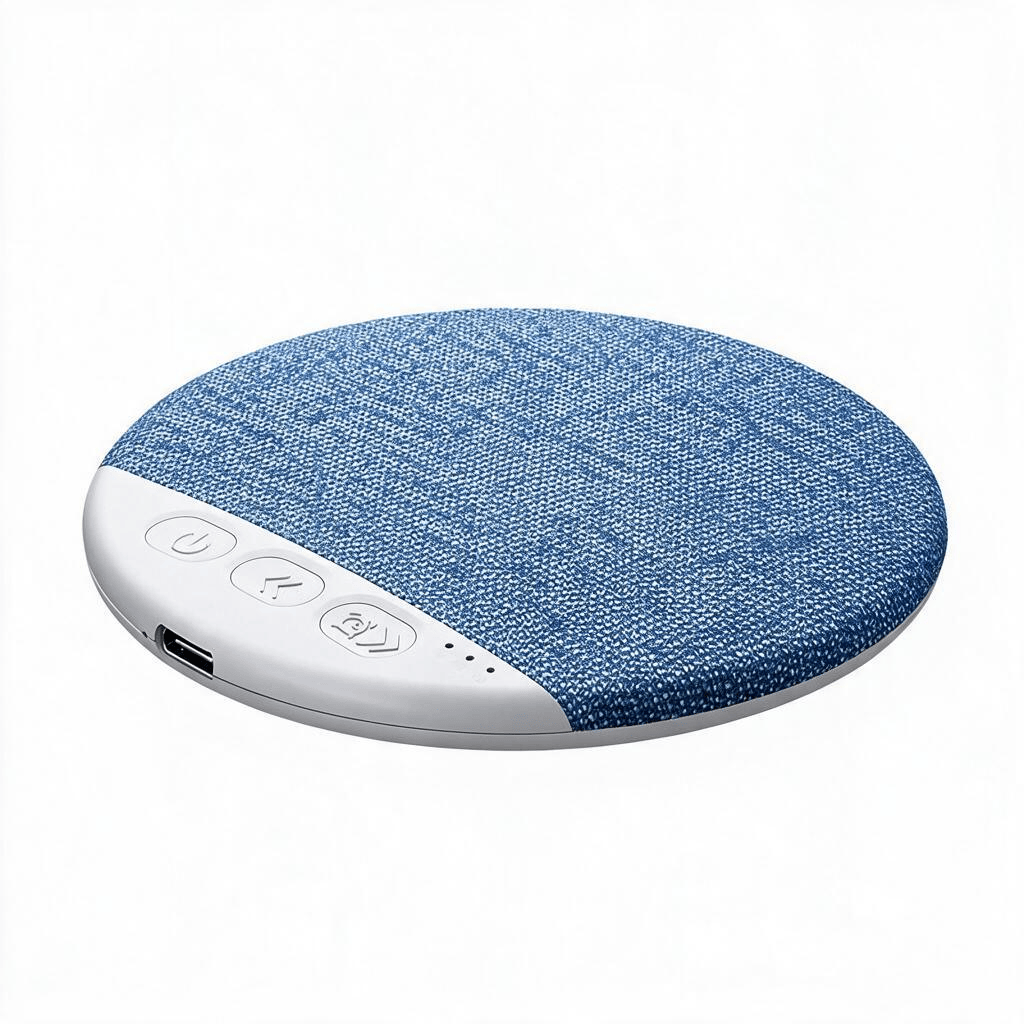 Harlven Sleep Sound Machine, Bedside Bluetooth Speaker with White Noise & Relaxing Sounds, Pillow Speaker for Comfortable Sleep  - Blue - image 1