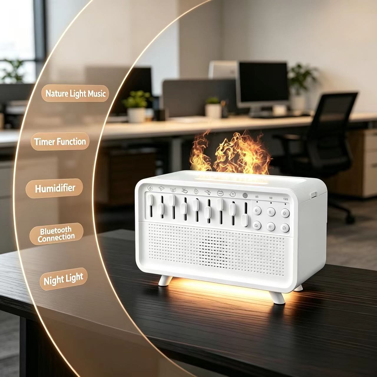 Harlven White Noise Machine with Aroma Diffuser, Custom Sound Mixing, Timer, Night Light & Bluetooth Speaker for Sleep - image 3