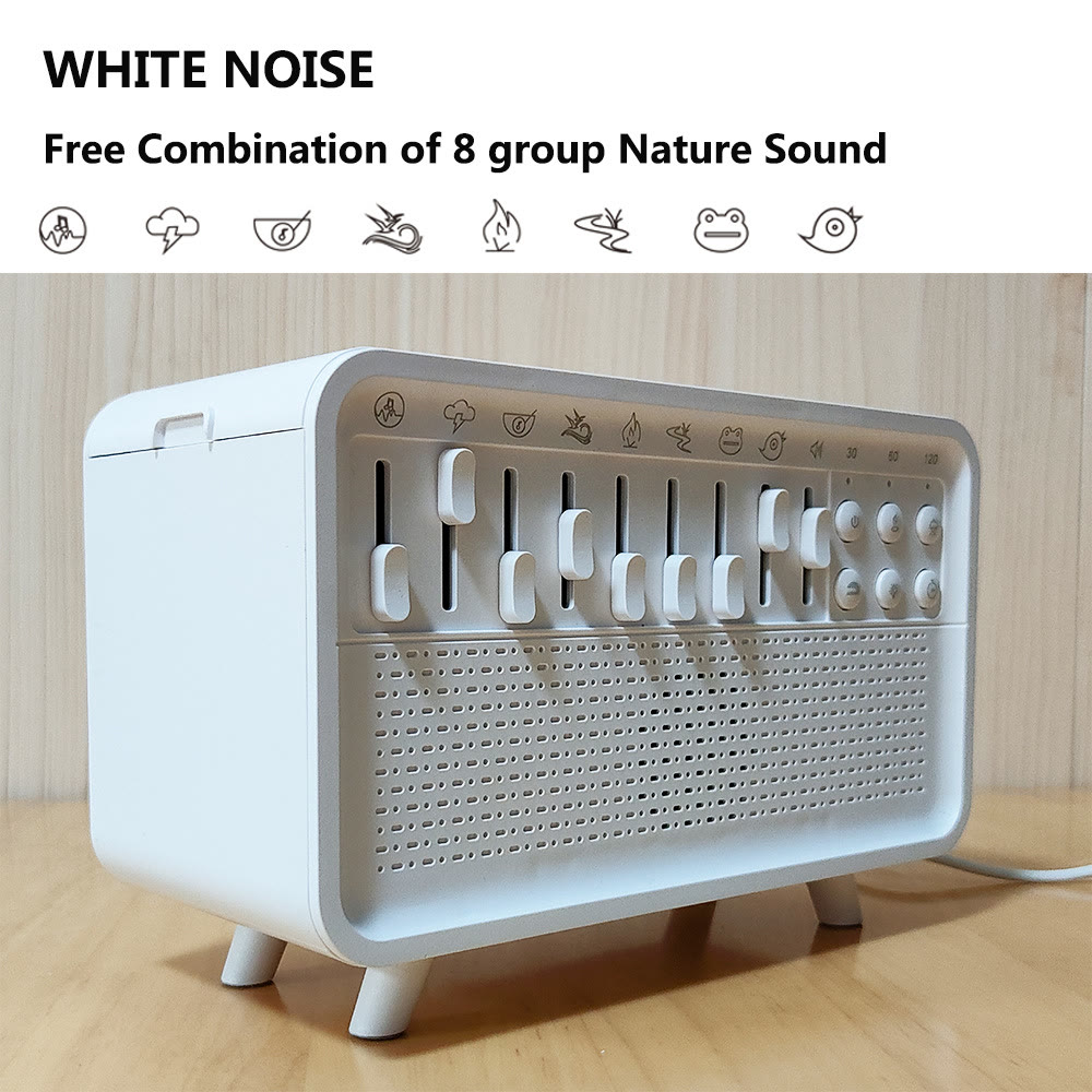 Harlven White Noise Machine with Aroma Diffuser, Custom Sound Mixing, Timer, Night Light & Bluetooth Speaker for Sleep - image 4