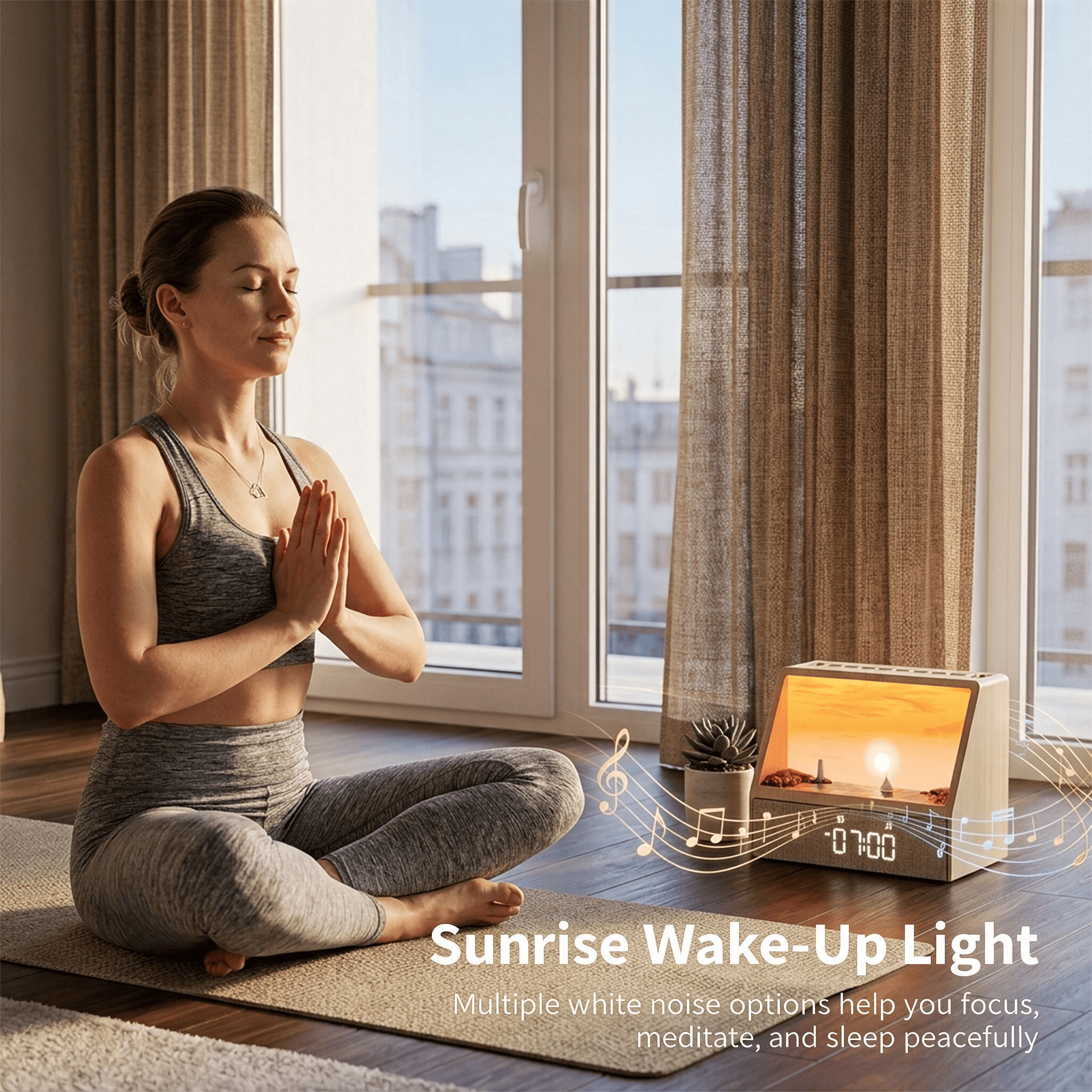 Harlven Sunrise Alarm Clock for Better Mornings, White Noise Sleep Sounds, Dual Alarm & Bluetooth Speaker - image 4