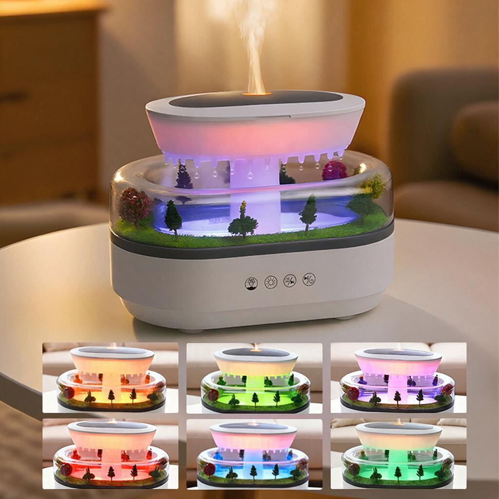 Harlven Rainfall Aroma Diffuser – Mini Landscape Mist & Ambient Light for a Calming Bedroom Atmosphere - image 3