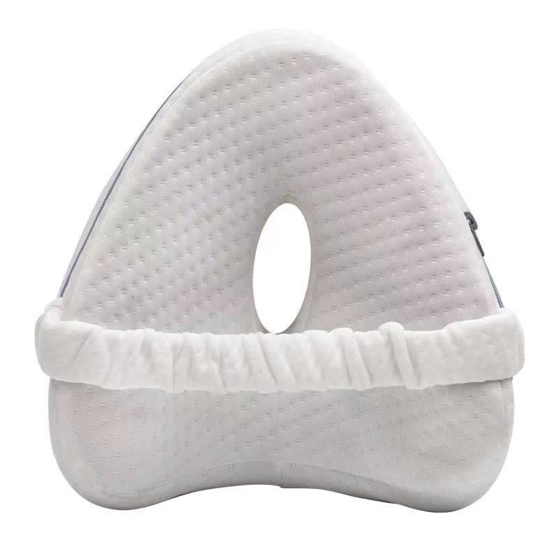 Heart-Shaped Memory Foam Knee Pillow for Side Sleepers & Pregnancy – Leg Support Pillow for Comfortable Sleep - White - image 2