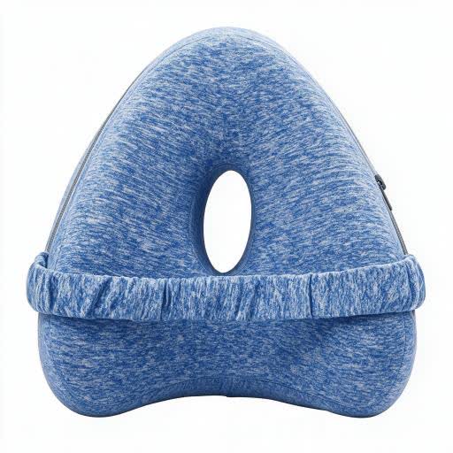 Heart-Shaped Memory Foam Knee Pillow for Side Sleepers & Pregnancy – Leg Support Pillow for Comfortable Sleep - Sky Blue - image 4