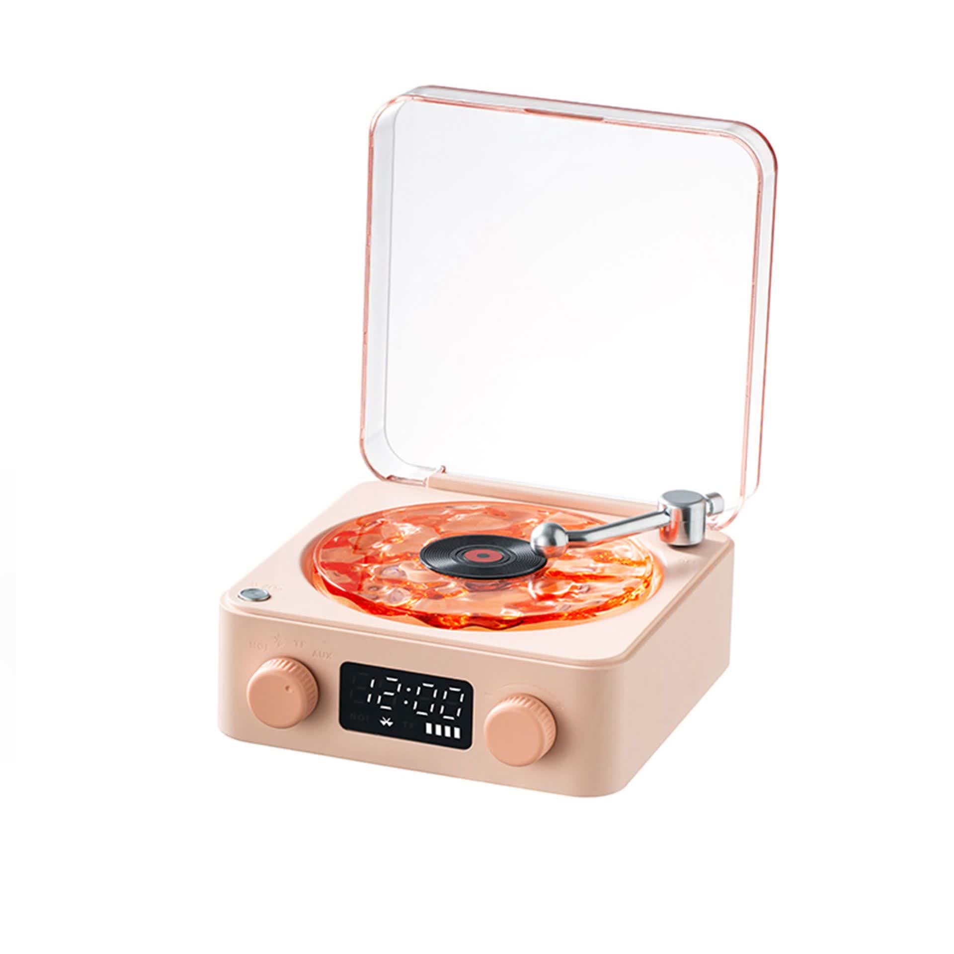 White Noise Machine with Wireless Speaker & Ambient Light – Vinyl-Inspired Sleep Sound Machine for Bedroom - Pink - image 2