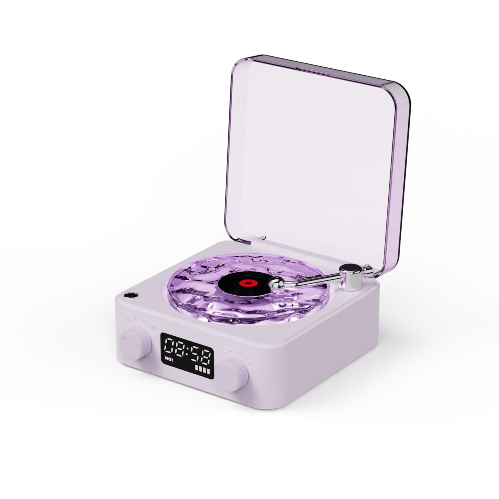 White Noise Machine with Wireless Speaker & Ambient Light – Vinyl-Inspired Sleep Sound Machine for Bedroom - Purple - image 6