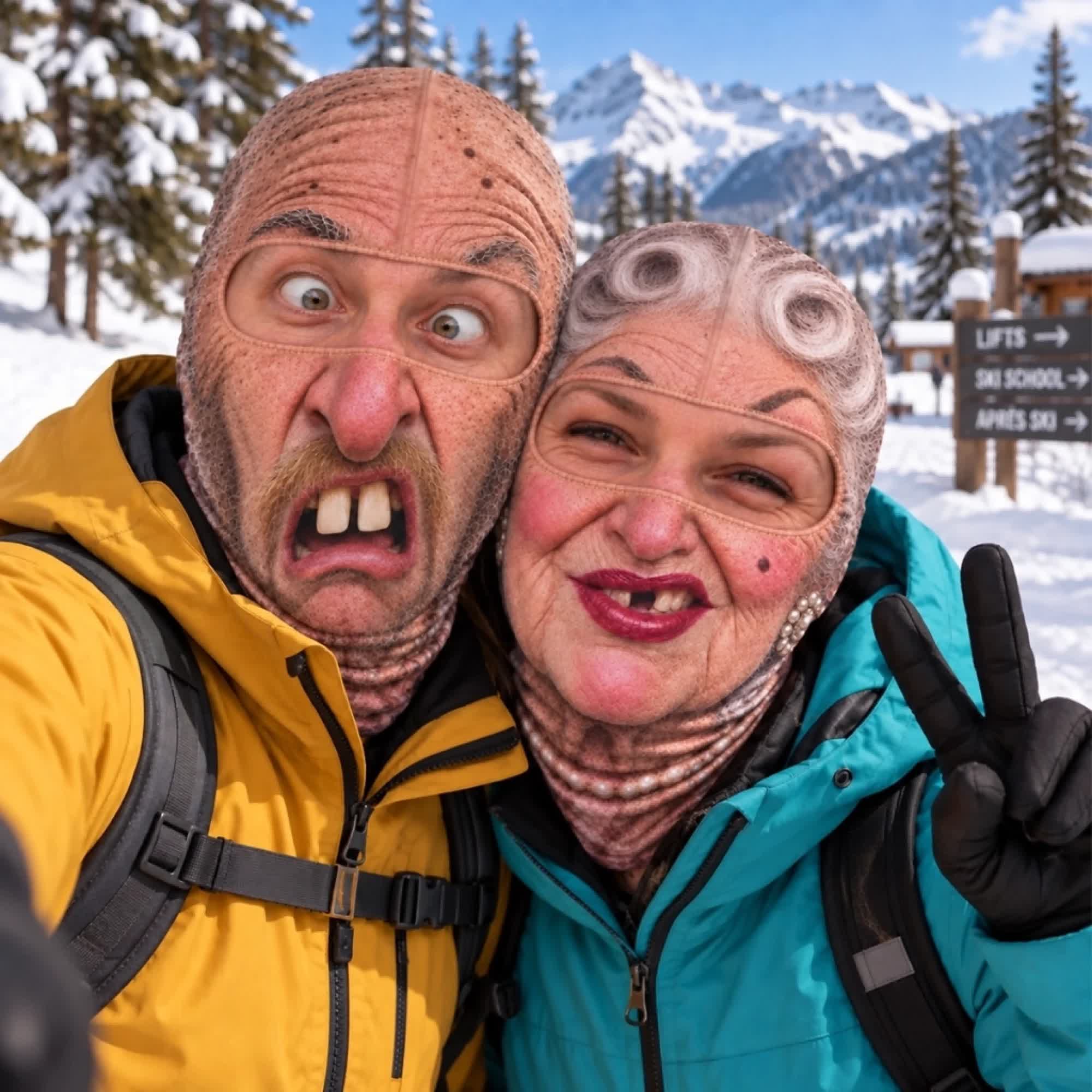 Funny Face Ski Lovers - Personalized Ski Mask - image 2