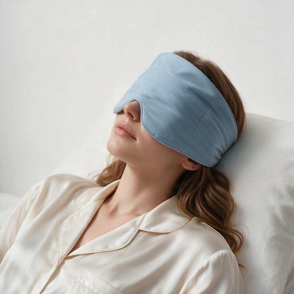 Harlven Weighted Blackout Sleep Mask – Gentle Pressure, No Marks & No Ear Pressure for Comfortable Sleep