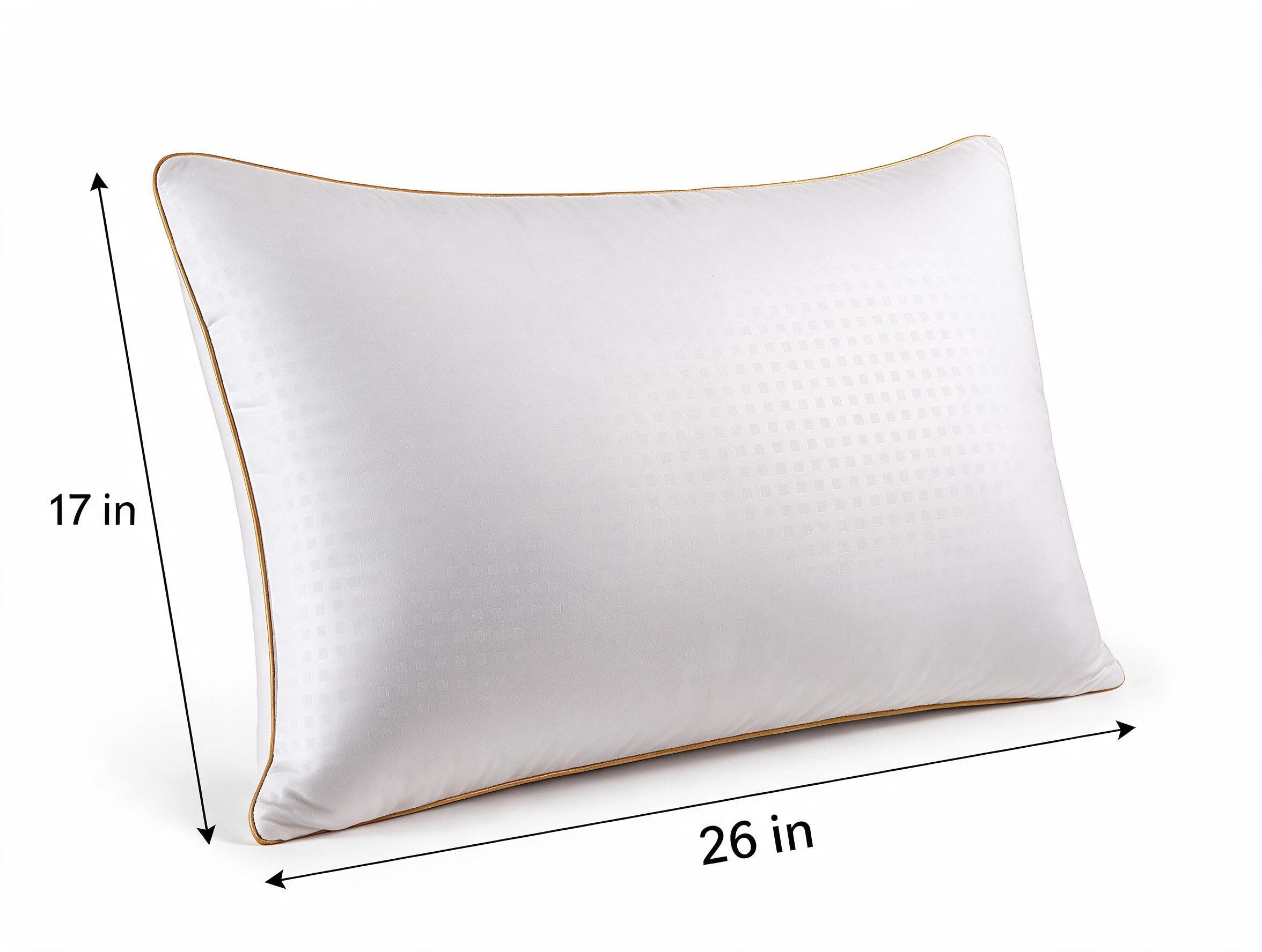 Harlven Plush Pillow Insert – Soft Fluffy Pillow Core for Cozy & Comfortable Sleep - Golden - Standard (pack of 1) - image 8