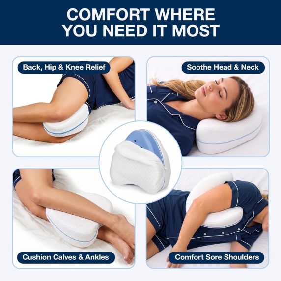 Multiple ways to use memory foam support pillow