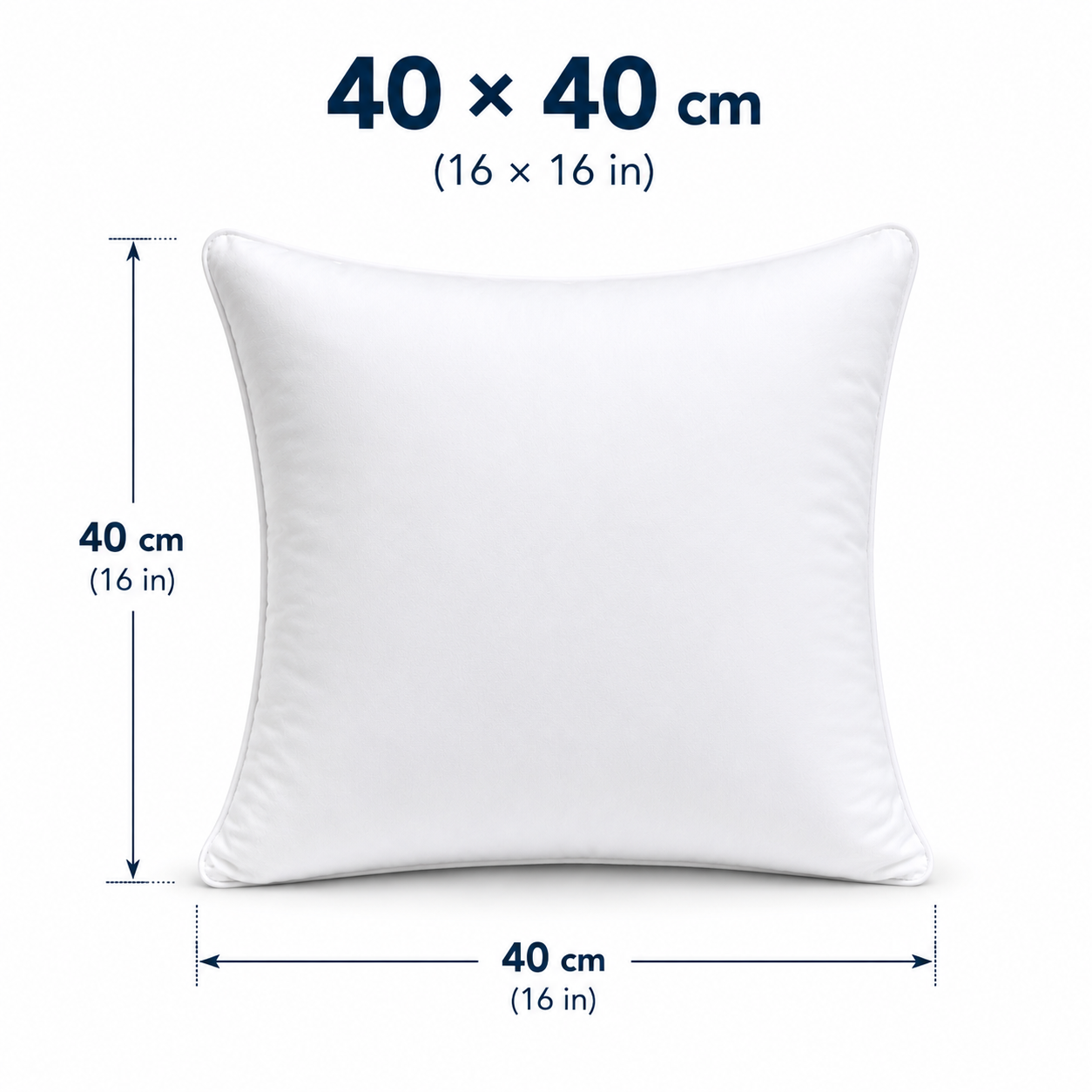 Premium White Cushion Insert, Soft Brushed Fabric Pillow Insert for Sofa Throw Pillows, Fluffy Decorative Pillow Filler for Home Décor