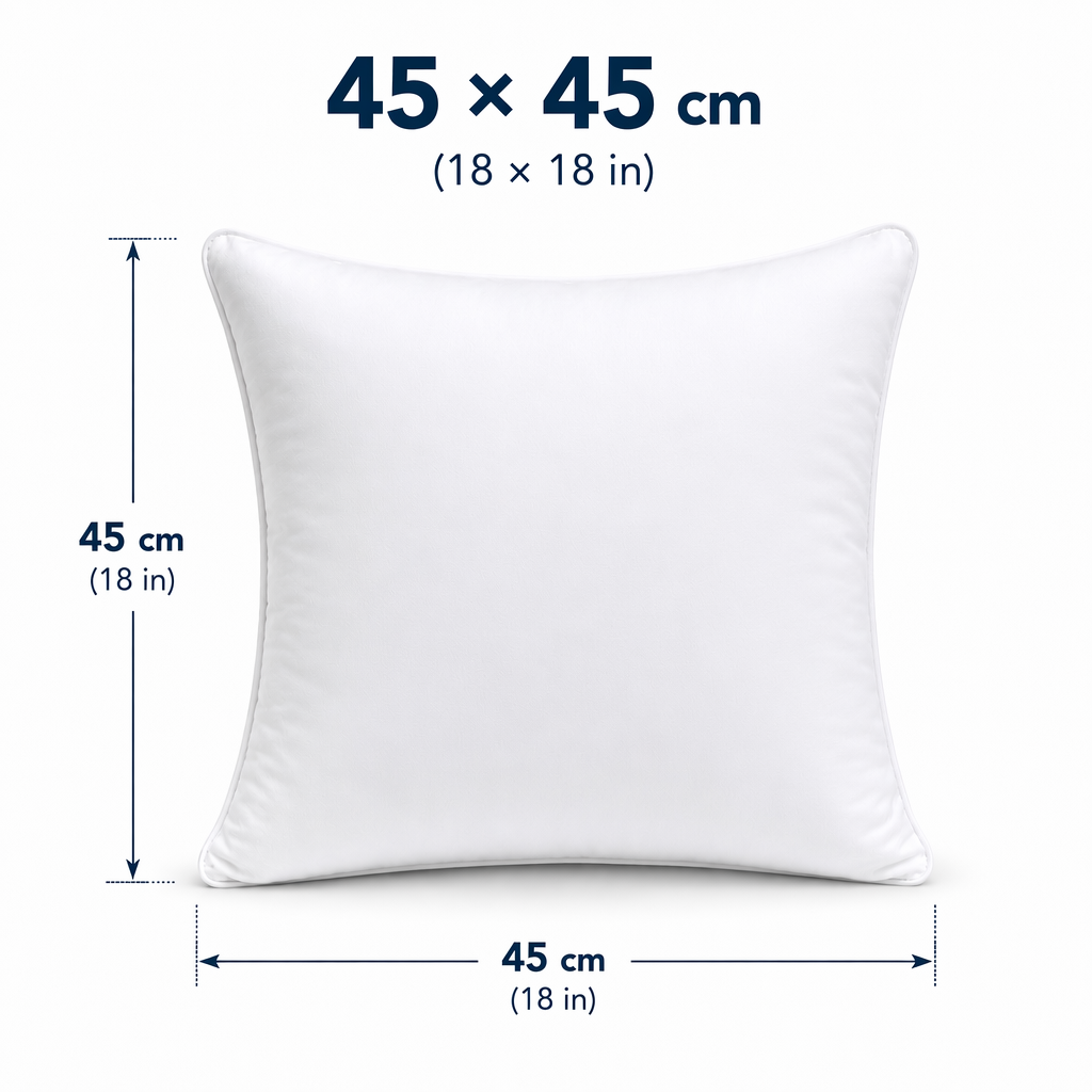 Premium White Cushion Insert, Soft Brushed Fabric Pillow Insert for Sofa Throw Pillows, Fluffy Decorative Pillow Filler for Home Décor