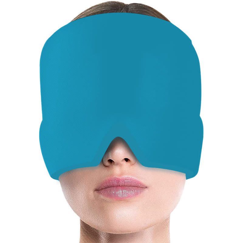 Harlven Weighted Cooling Sleep Mask – Full Blackout Eye Mask with Gentle Pressure & Wrap-Around Design for Deep Sleep, Naps and  - Light Blue - Premium(Double) - image 4