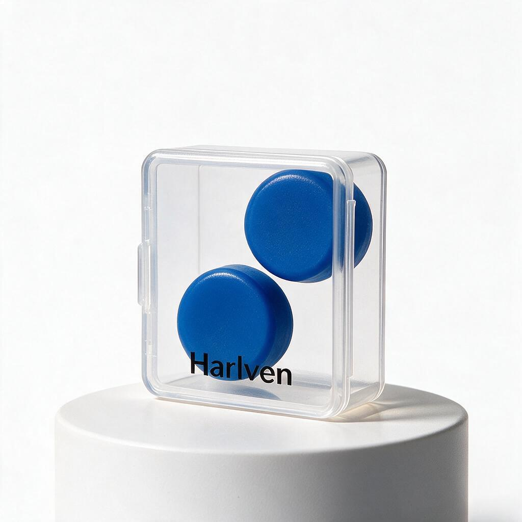 Harlven Soft Silicone Sleep Earplugs – Noise Blocking Ear Plugs with Comfortable Pressure-Free Fit, Odorless Reusable Earplugs f - Blue - 2 - image 4