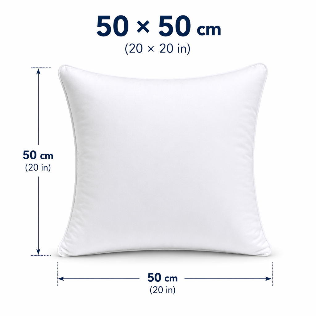 Premium White Cushion Insert, Soft Brushed Fabric Pillow Insert for Sofa Throw Pillows, Fluffy Decorative Pillow Filler for Home Décor