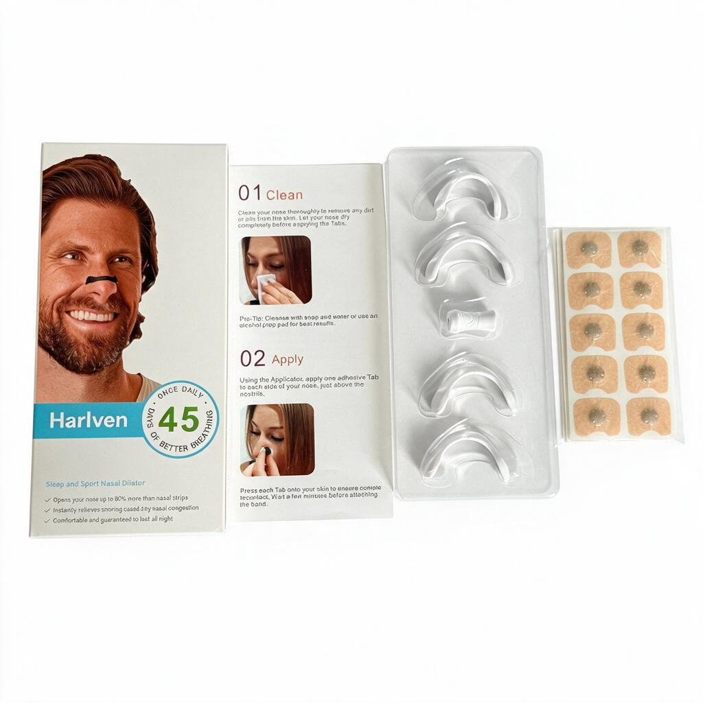 Harlven Magnetic Nasal Expander – Soft Nasal Breathing Aid for Sleep, Relaxation & Comfortable Nighttime Breathing - White - Square(45 Pairs) - image 8