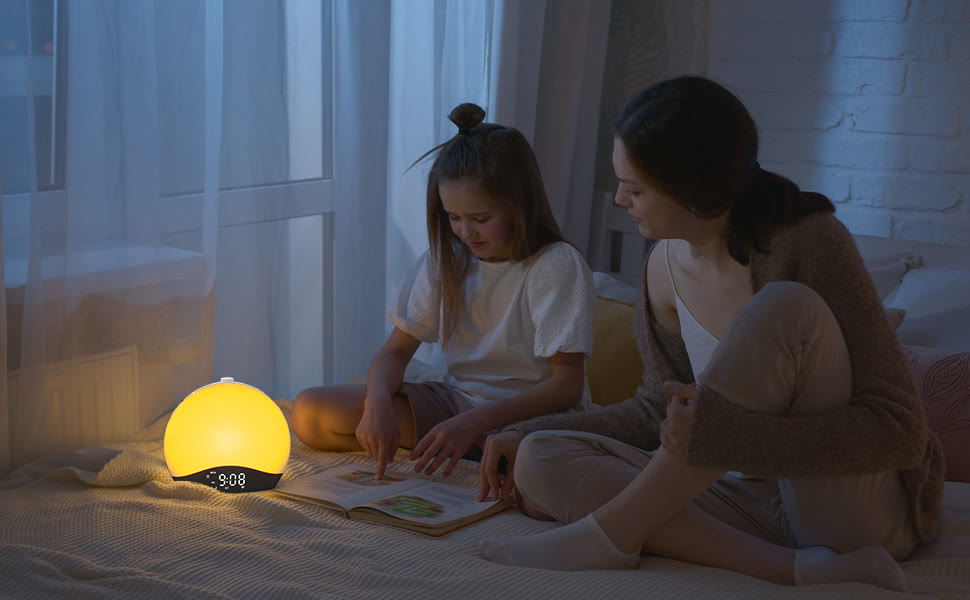 Harlven Sunrise Wake-Up Light with White Noise Machine – Natural Light Alarm Clock for Better Sleep & Gentle Morning Wake Up - image 5