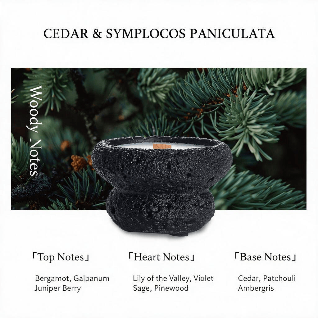 Harlven Nightfall White Noise Candle – Crackling Wooden Wick Soy Candle for Bedtime Relaxation & a Calming Sleep Ritual - Lemon & Violet - image 5