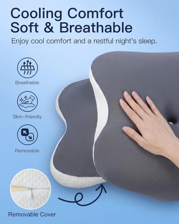 Soft breathable cervical pillow