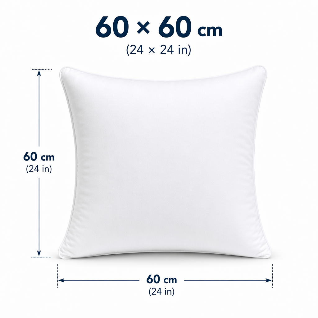 Premium White Cushion Insert, Soft Brushed Fabric Pillow Insert for Sofa Throw Pillows, Fluffy Decorative Pillow Filler for Home Décor