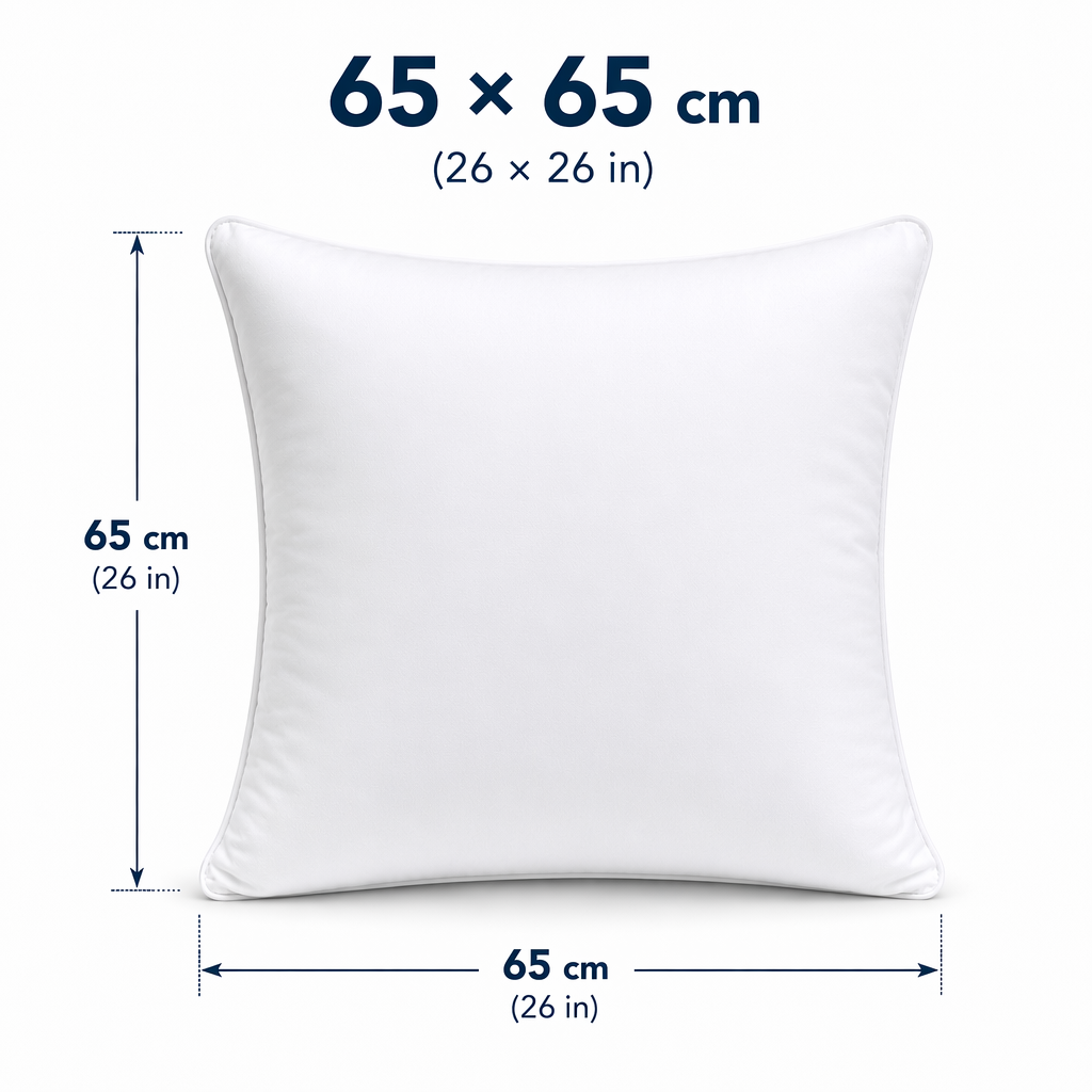 Premium White Cushion Insert, Soft Brushed Fabric Pillow Insert for Sofa Throw Pillows, Fluffy Decorative Pillow Filler for Home Décor