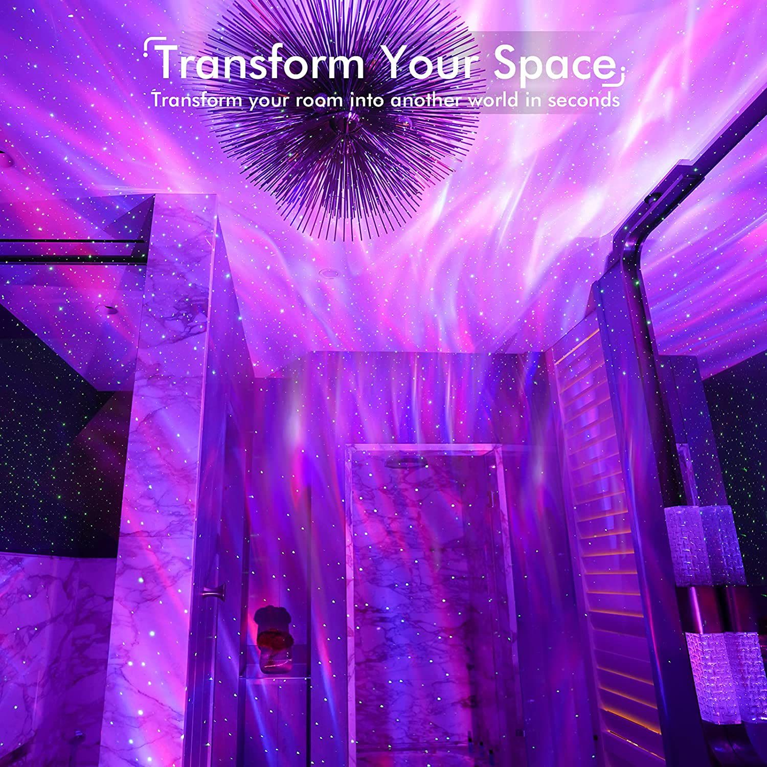 Harlven Aurora Relaxation Projector, Dreamy Starry Sky Night Light with Soothing Sounds for Sleep, Meditation & Stress Relief - image 4