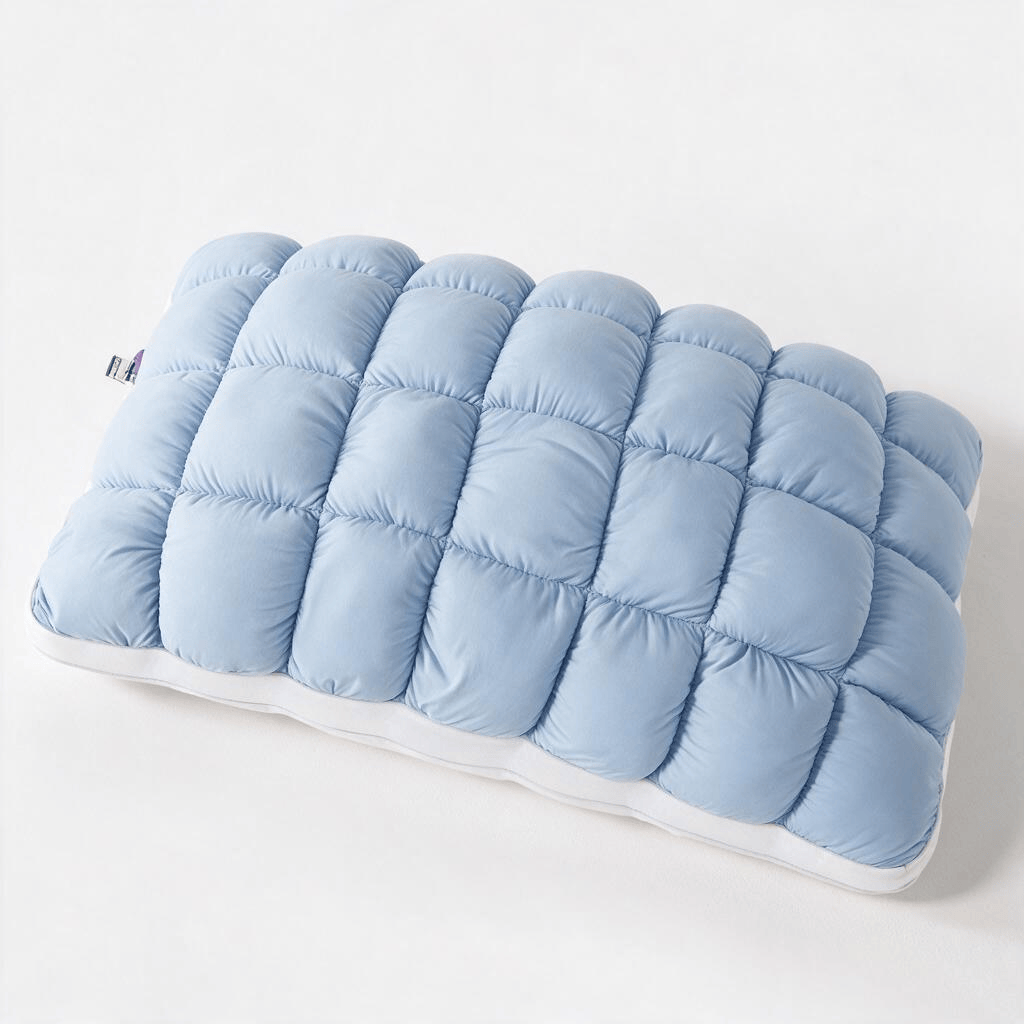 Harlven Fluffy Cloud Pillow, Soft & Supportive Bed Pillow with Premium High Bounce Filling, Cozy Sleeping Pillow for Better Rest - Blue - Standard - image 5