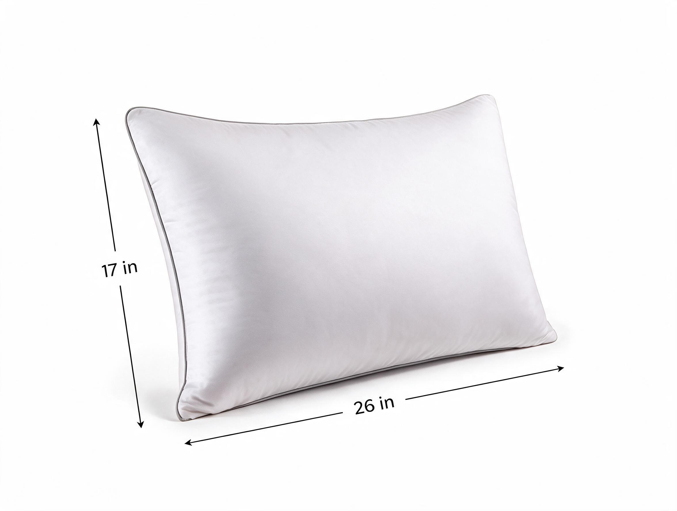 Harlven Plush Pillow Insert – Soft Fluffy Pillow Core for Cozy & Comfortable Sleep - Grey - Standard (pack of 1) - image 7