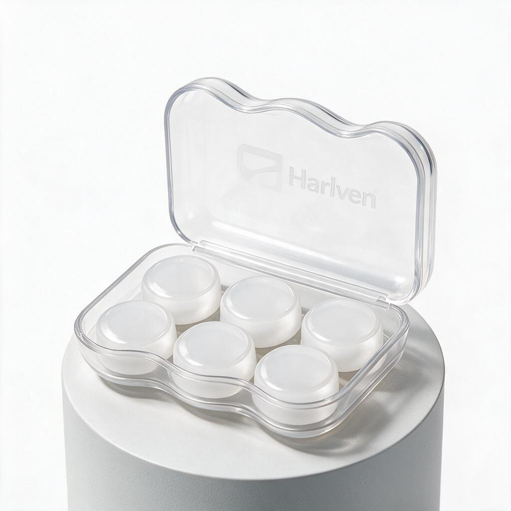 Harlven Soft Silicone Sleep Earplugs – Noise Blocking Ear Plugs with Comfortable Pressure-Free Fit, Odorless Reusable Earplugs f - White - 6 - image 2