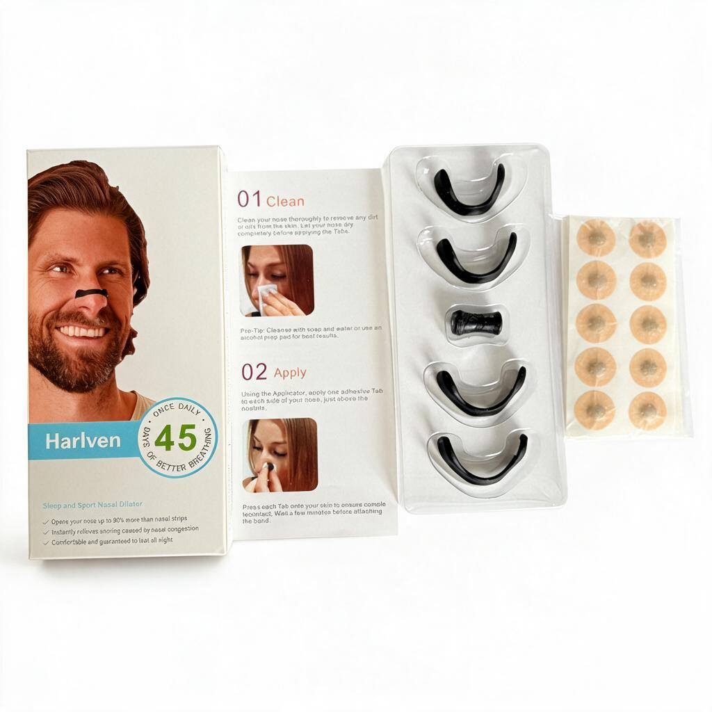 Harlven Magnetic Nasal Expander – Soft Nasal Breathing Aid for Sleep, Relaxation & Comfortable Nighttime Breathing - Black - Round(45 Pairs) - image 9