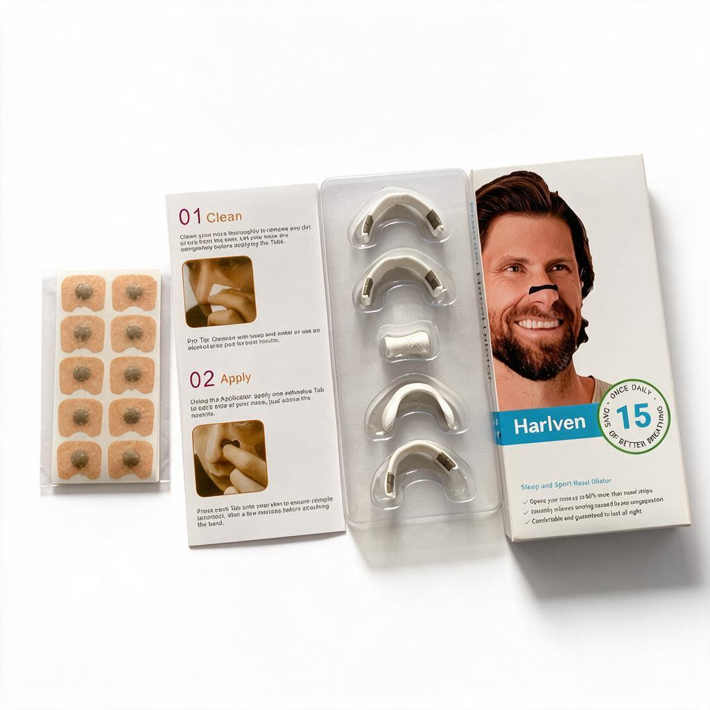 Harlven Magnetic Nasal Expander – Soft Nasal Breathing Aid for Sleep, Relaxation & Comfortable Nighttime Breathing - White - Square(15 Pairs) - image 4