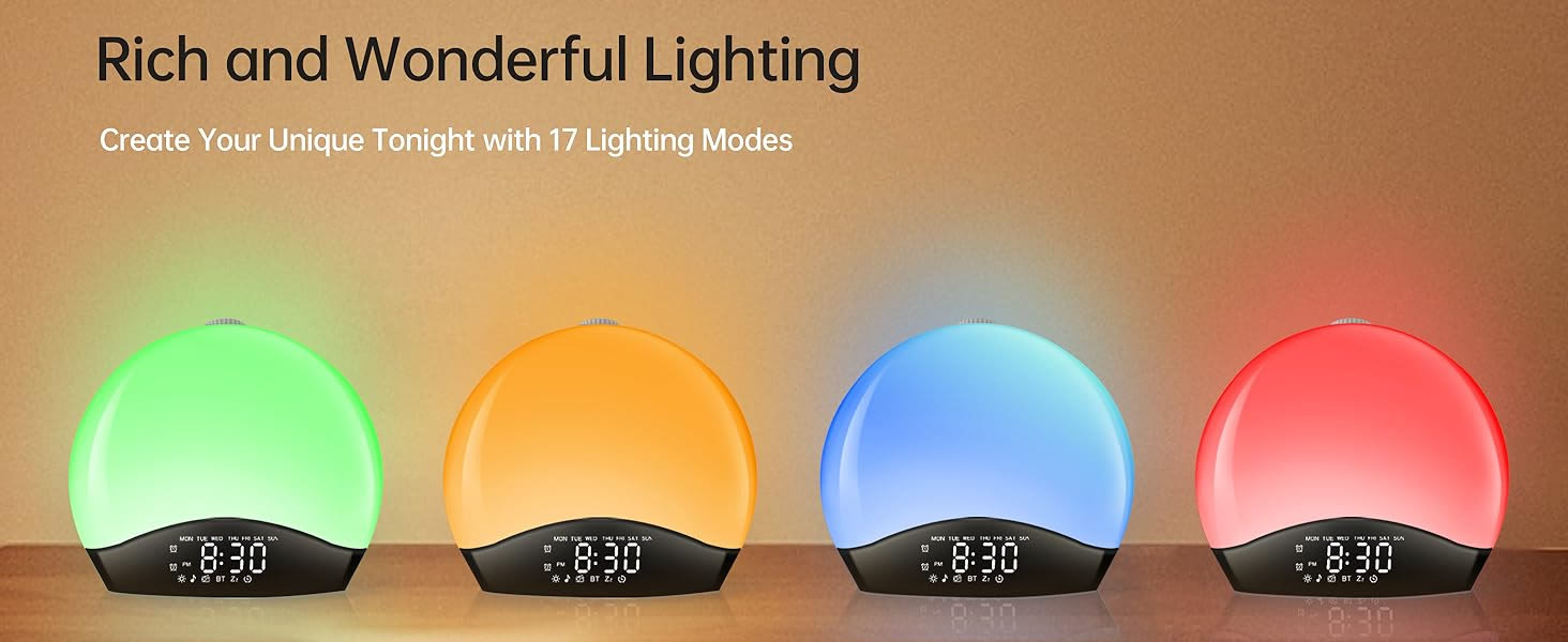 Harlven Sunrise Wake-Up Light with White Noise Machine – Natural Light Alarm Clock for Better Sleep & Gentle Morning Wake Up - image 7