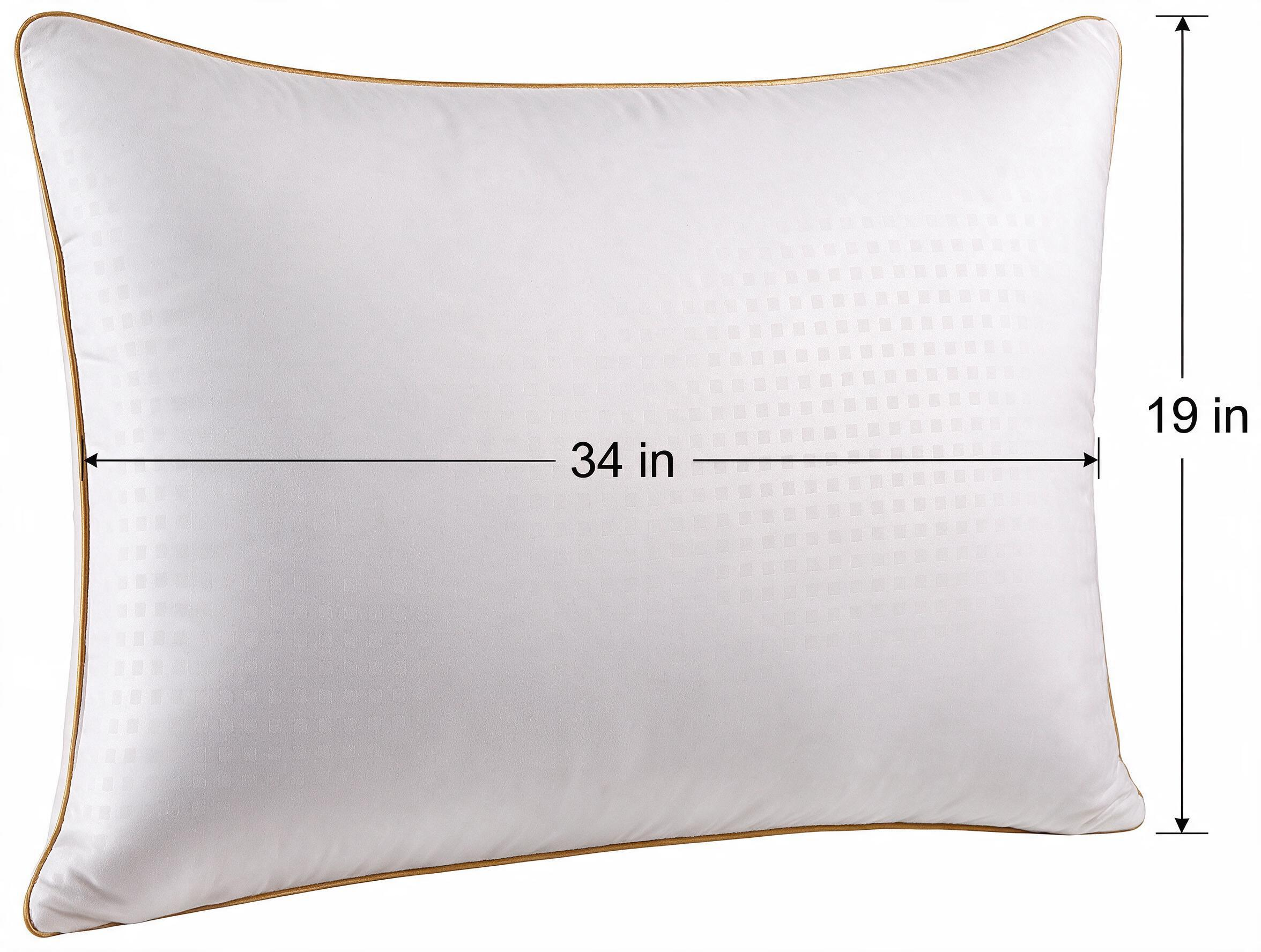 Harlven Plush Pillow Insert – Soft Fluffy Pillow Core for Cozy & Comfortable Sleep - Golden - King(pack of 1) - image 6
