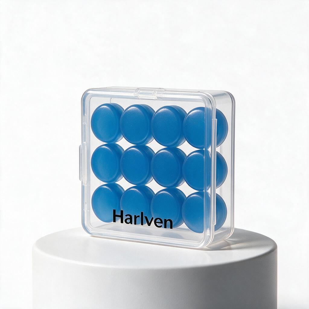 Harlven Soft Silicone Sleep Earplugs – Noise Blocking Ear Plugs with Comfortable Pressure-Free Fit, Odorless Reusable Earplugs f - Blue - 12 - image 5