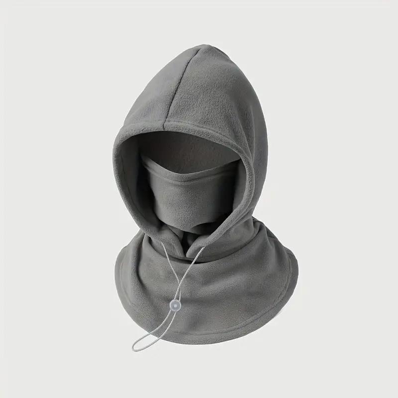 3-in-1 Winter Balaclava for Men & Women – Fleece-Lined Thermal Hood, Face Cover & Neck Warmer - Grey - image 5
