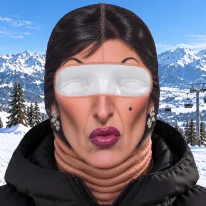 Funny Face Ski Lovers - Personalized Ski Mask - G - image 8