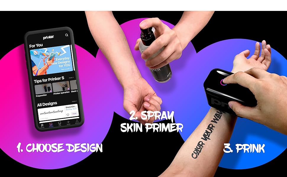 temporary tattoo printer cosmetic ink diy kids party event quick easy cool stickers henna