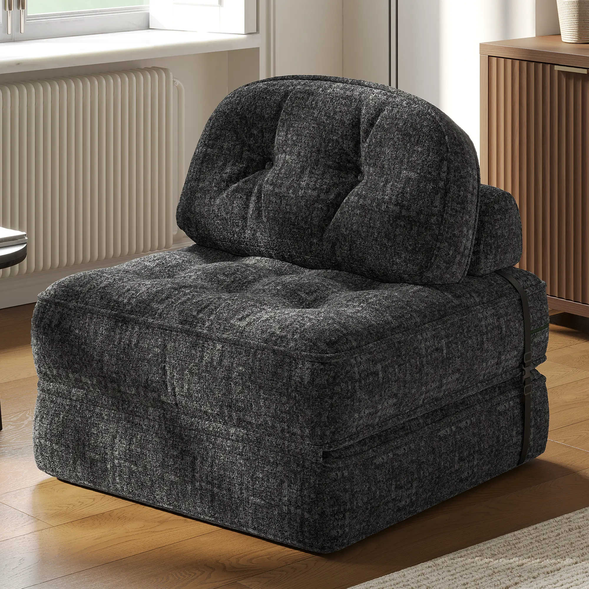 Foldable Velvet Sofa Bed