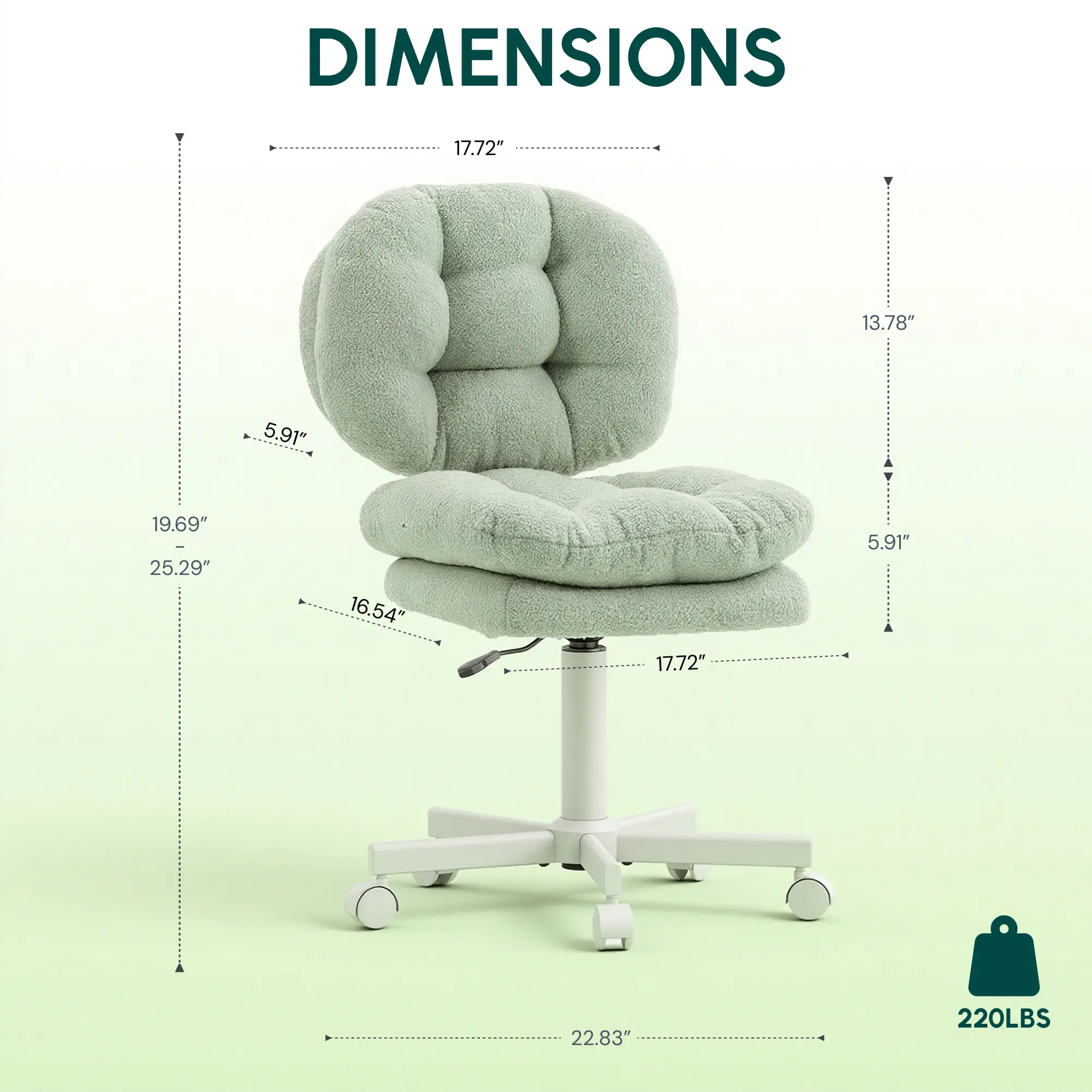 Small Vanity Chair with Wheels