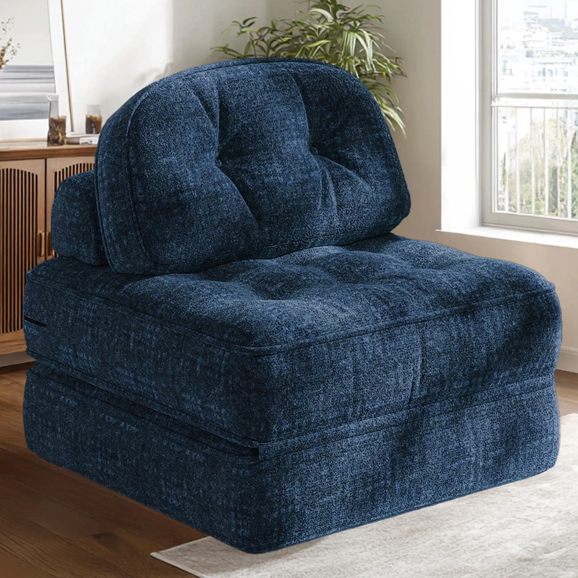 Foldable Velvet Sofa Bed