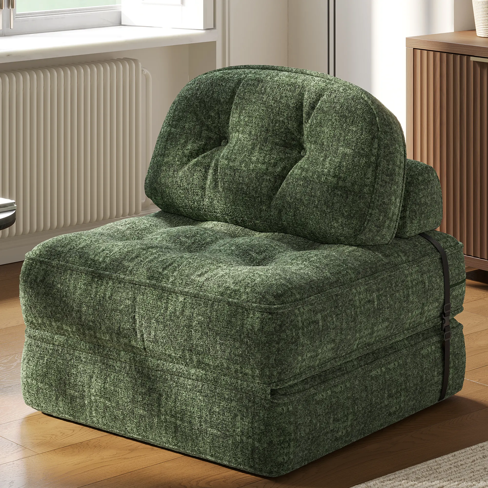 Foldable Velvet Sofa Bed