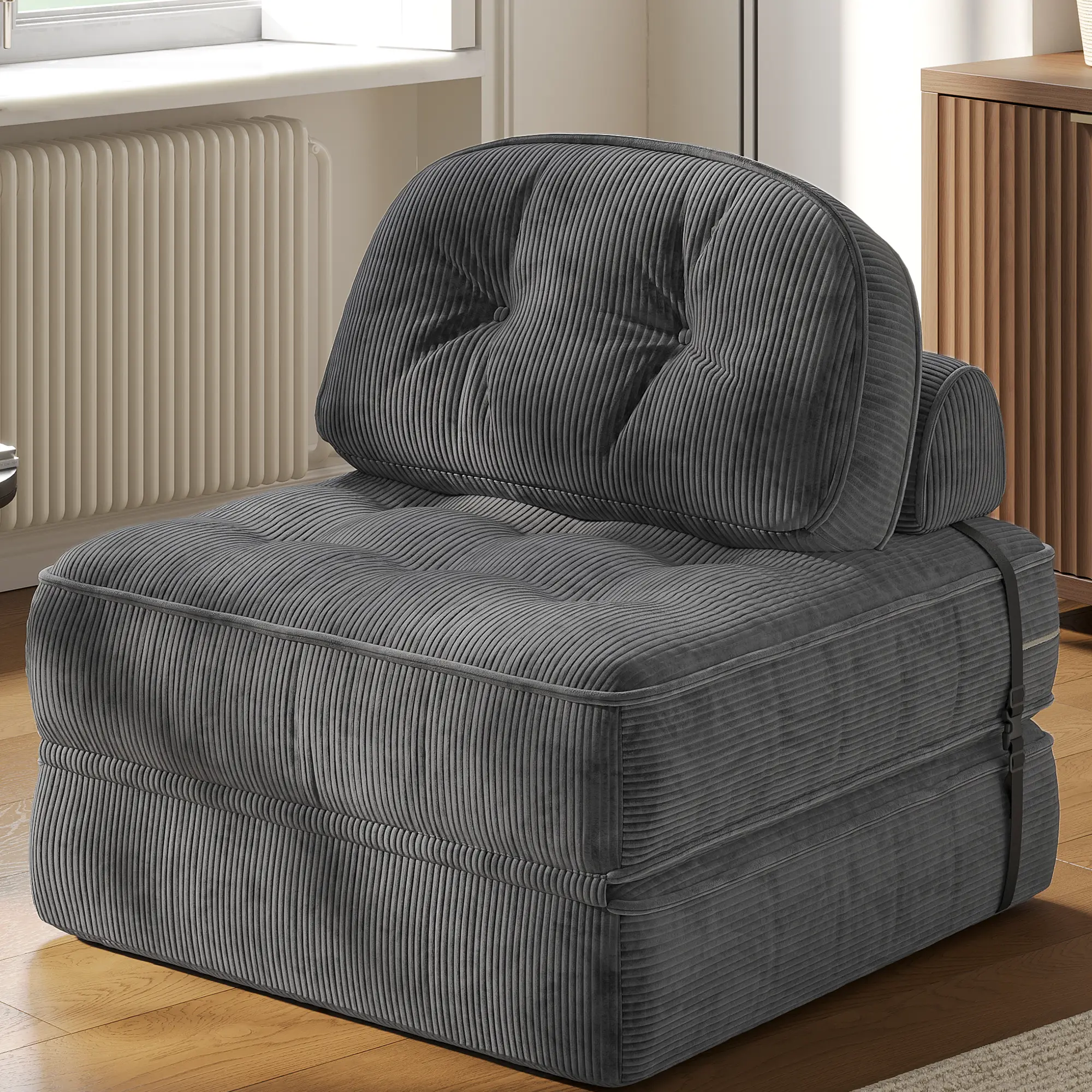 Foldable Velvet Sofa Bed