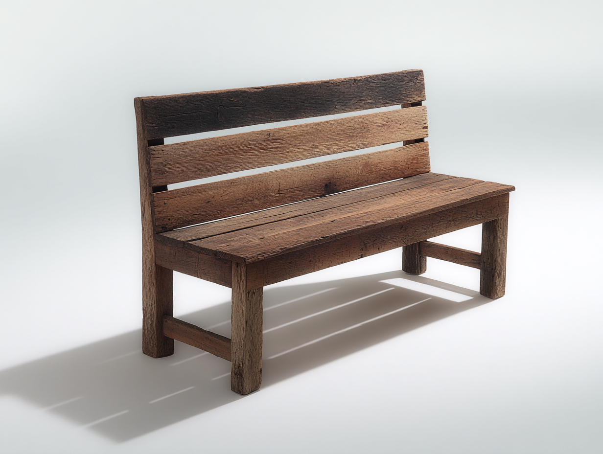 Gartenbank Holz 150x55x88 cm - braun dunkelbraun - rustikale Rückenlehne-Vosaycorner
