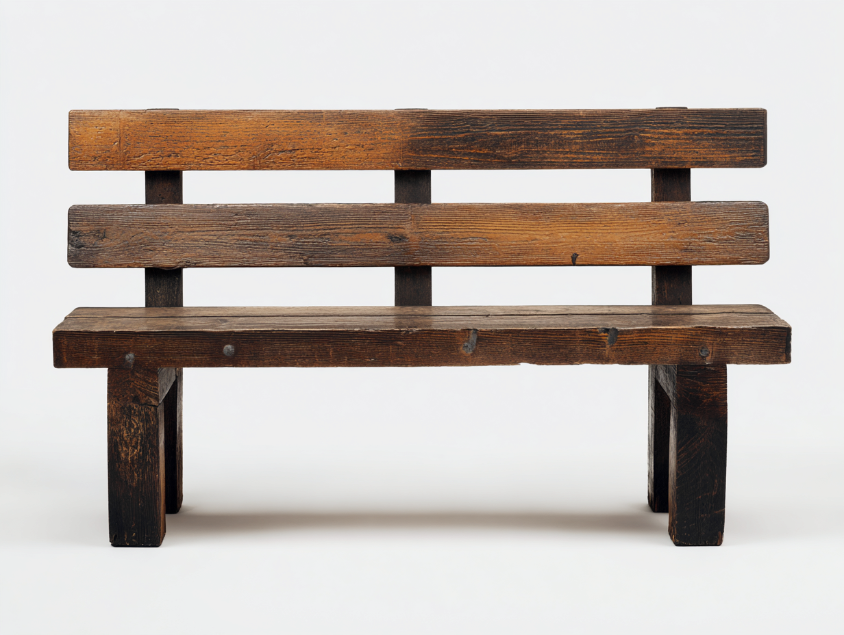 Gartenbank Holz 140x55x86 cm - dunkelbraun - rustikale Optik-Vosaycorner